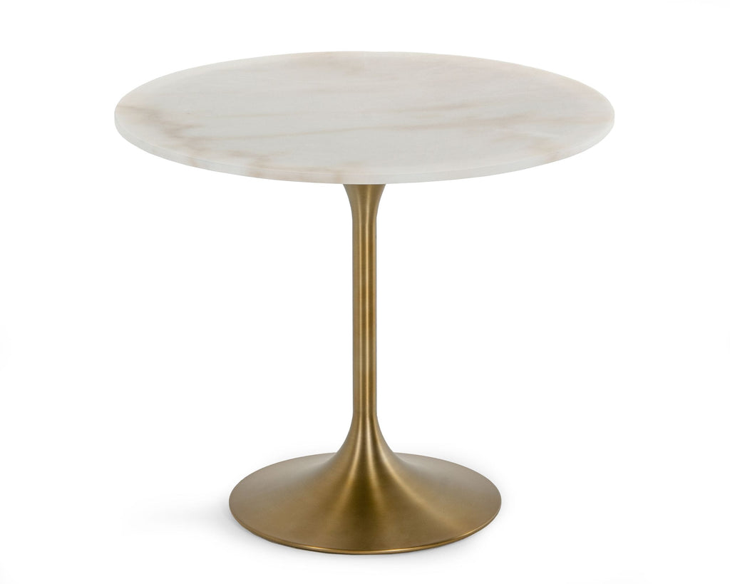 Collins - Glam White Marble & Gold Dining Table