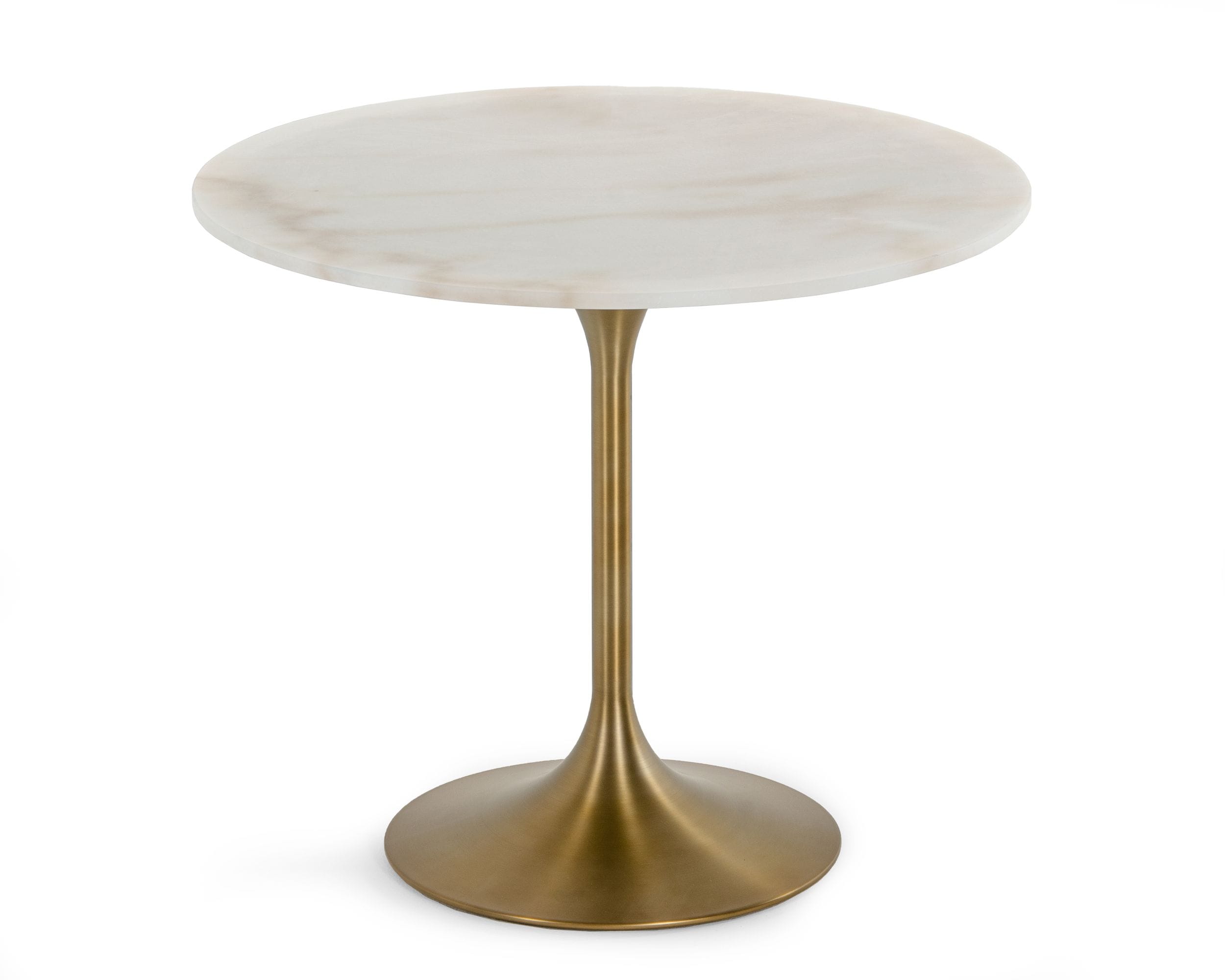 Collins - Glam White Marble & Gold Dining Table