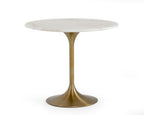 Collins - Glam White Marble & Gold Dining Table