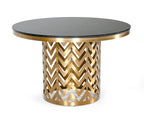 Kowal - Glam Black Marble Dining Table