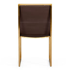 Dalton - Modern Brown Leatherette Dining Chair (Set of 2)