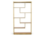 Jessica - Modern Oak & Brass Bookshelf