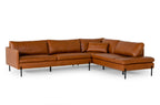 Sherry - Modern Cognac Leather Right Facing Sectional Sofa