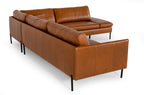 Sherry - Modern Cognac Leather Right Facing Sectional Sofa
