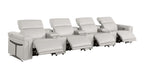 1126 Divanitalia 7-Piece Modular Power Reclining Sofa in Top Grain Italian Leather with 4 Power Recliners & Power Headrests - Light Grey - SKU 1126-LT_GREY-7.4-HT - view 5