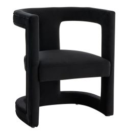 Kendra - Modern Black Fabric Accent Chair