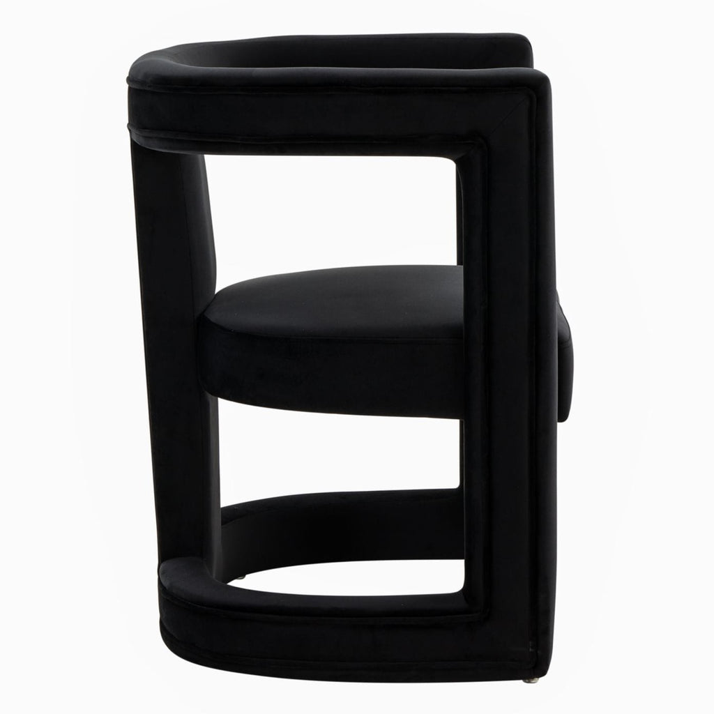 Kendra - Modern Black Fabric Accent Chair