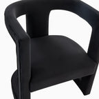 Kendra - Modern Black Fabric Accent Chair