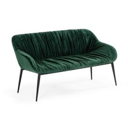 Katrina - Modern Green Fabric Bench