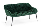 Katrina - Modern Green Fabric Bench