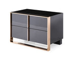 Cartier Modern Black & Rosegold Nightstand