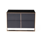 Cartier Modern Black & Rosegold Nightstand