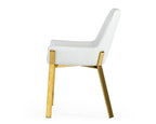 Ganon - Modern White & Gold Dining Chair