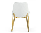 Ganon - Modern White & Gold Dining Chair