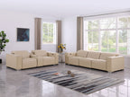 1208 Leather Reclining Set - Sofa & Loveseat with 5 Power Recliners - Beige - SKU 1208-BEIGE-6.5-HT