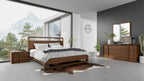 Berlin - Modern Walnut Bedroom Set - Modern Walnut Bedroom Set