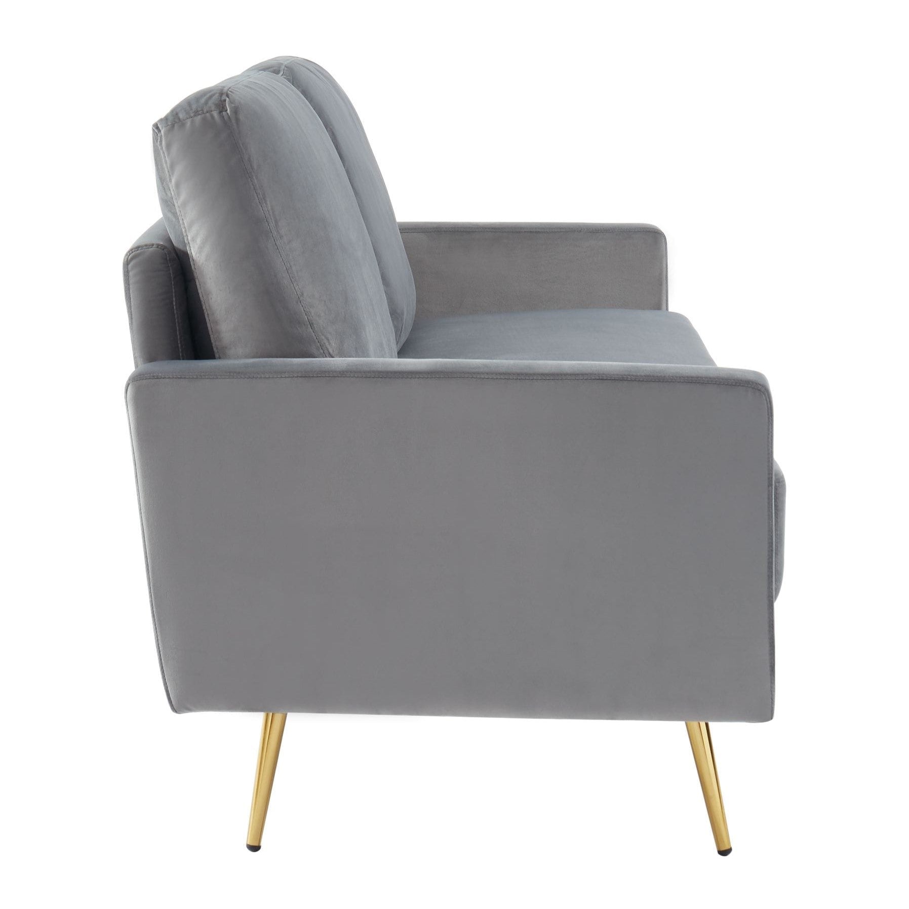 Huffine - Modern Grey Fabric Sofa