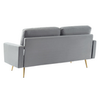 Huffine - Modern Grey Fabric Sofa