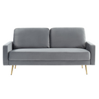 Huffine - Modern Grey Fabric Sofa