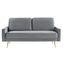 Huffine - Modern Grey Fabric Sofa