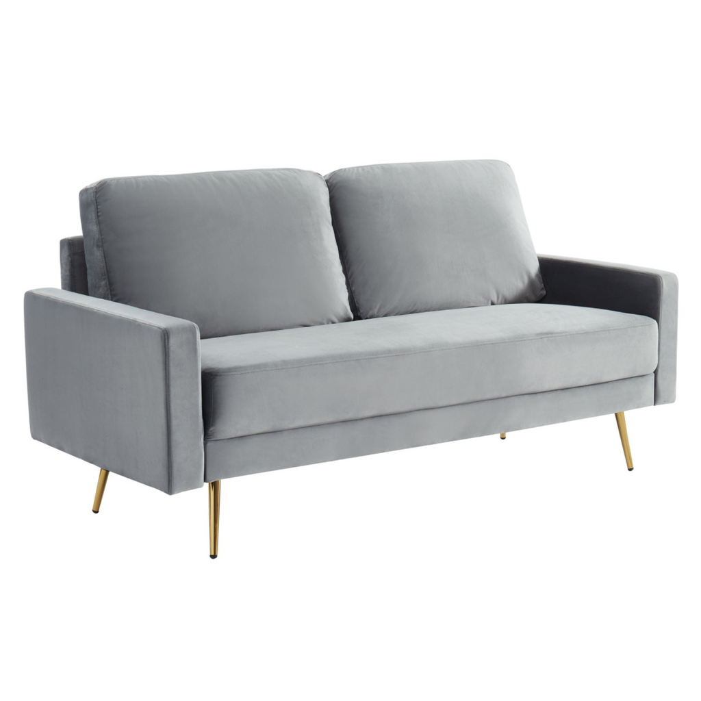 Huffine - Modern Grey Fabric Sofa