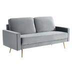 Huffine - Modern Grey Fabric Sofa