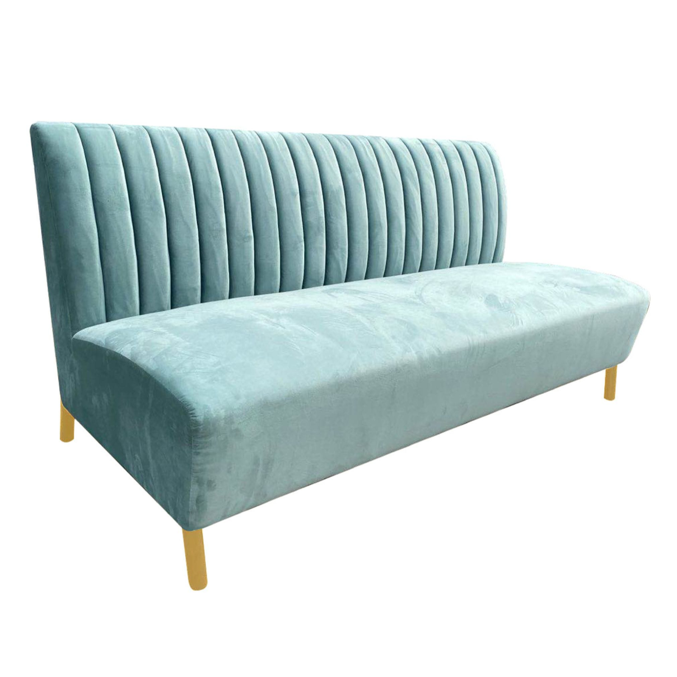 Mosko - Modern Light Green & Gold Fabric Sofa