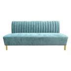 Mosko - Modern Light Green & Gold Fabric Sofa