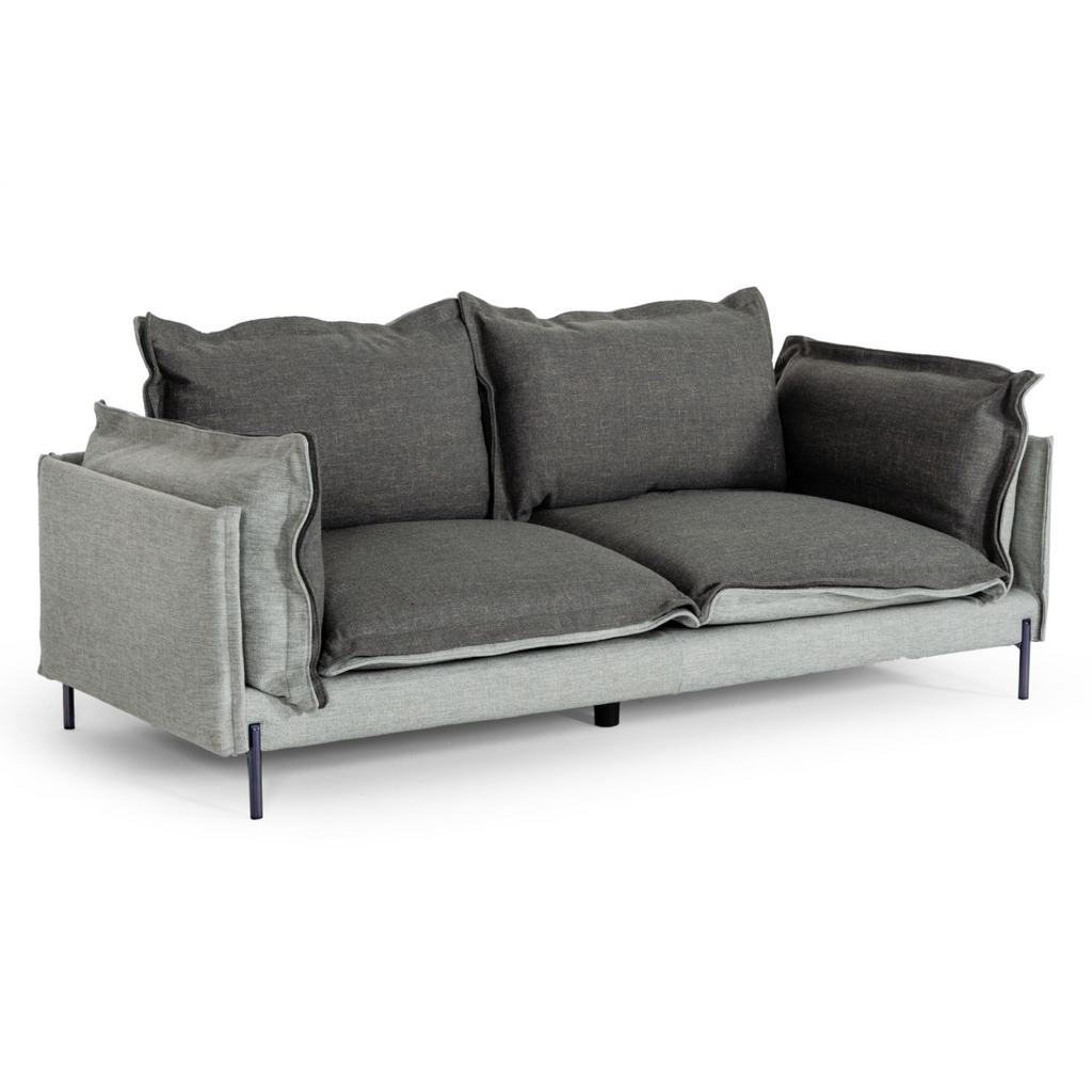 Mars - Modern Grey & Dark Grey Fabric Sofa