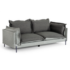 Mars - Modern Grey & Dark Grey Fabric Sofa