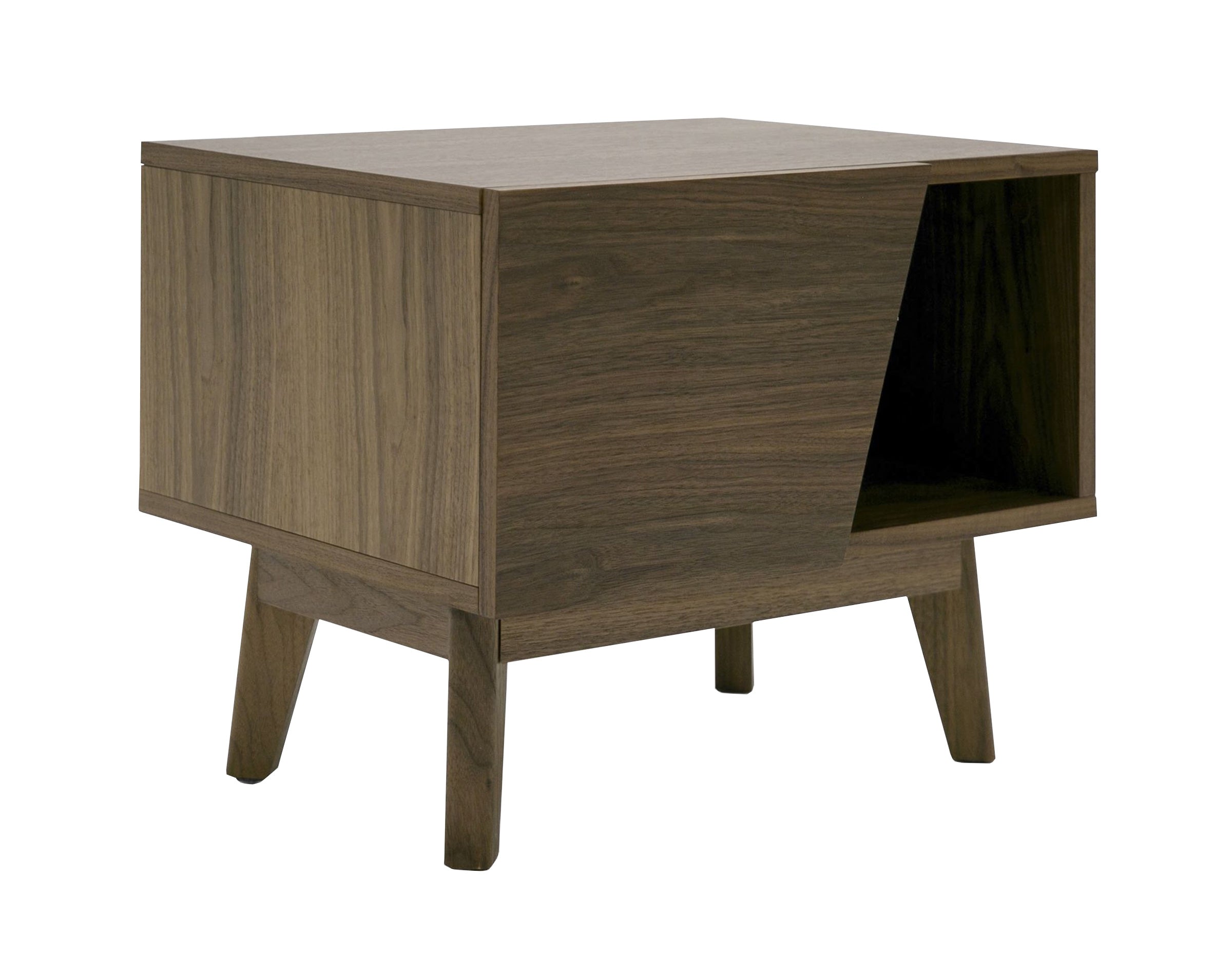 Abelard - Mid - century Walnut Nightstand