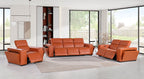 1224 Divanitalia 6-Piece Modular Power Reclining Sofa, Loveseat & Chair Set in Top Grain Italian Leather with 6 Power Recliners & Power Headrests - Camel - SKU 1224-CAMEL-6.6-HT-3PC - view 2
