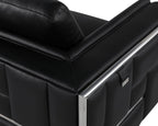 1130 Divanitalia 3-Piece Sofa Set in Top-grain Italian Leather - Black - SKU 1130-BLACK-3PC - view 14