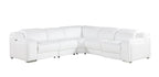 1116 Divanitalia 5-Piece L-Shaped Sectional Sofa in Top Grain Italian Leather with 3 Power Recliners & Power Headrests - White - SKU 1116-WHITE-5PC-3PWR-SECTIONAL- GROUP - view 2