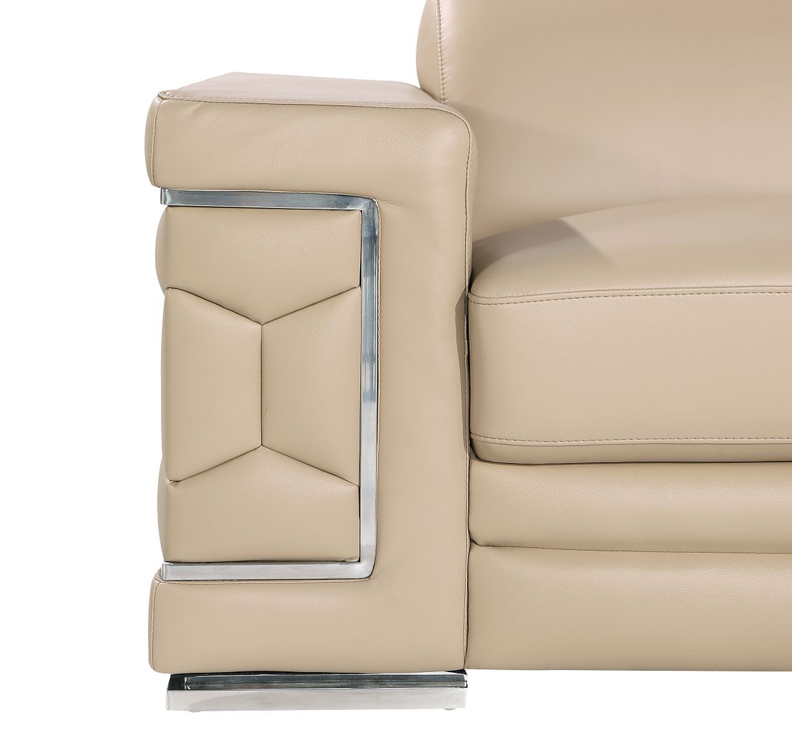 296 Modern Genuine Leather Chair - Beige - SKU 296-BEIGE-CH - view 8
