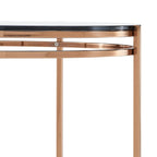 Bradford - Modern Smoked Glass & Rosegold End Table