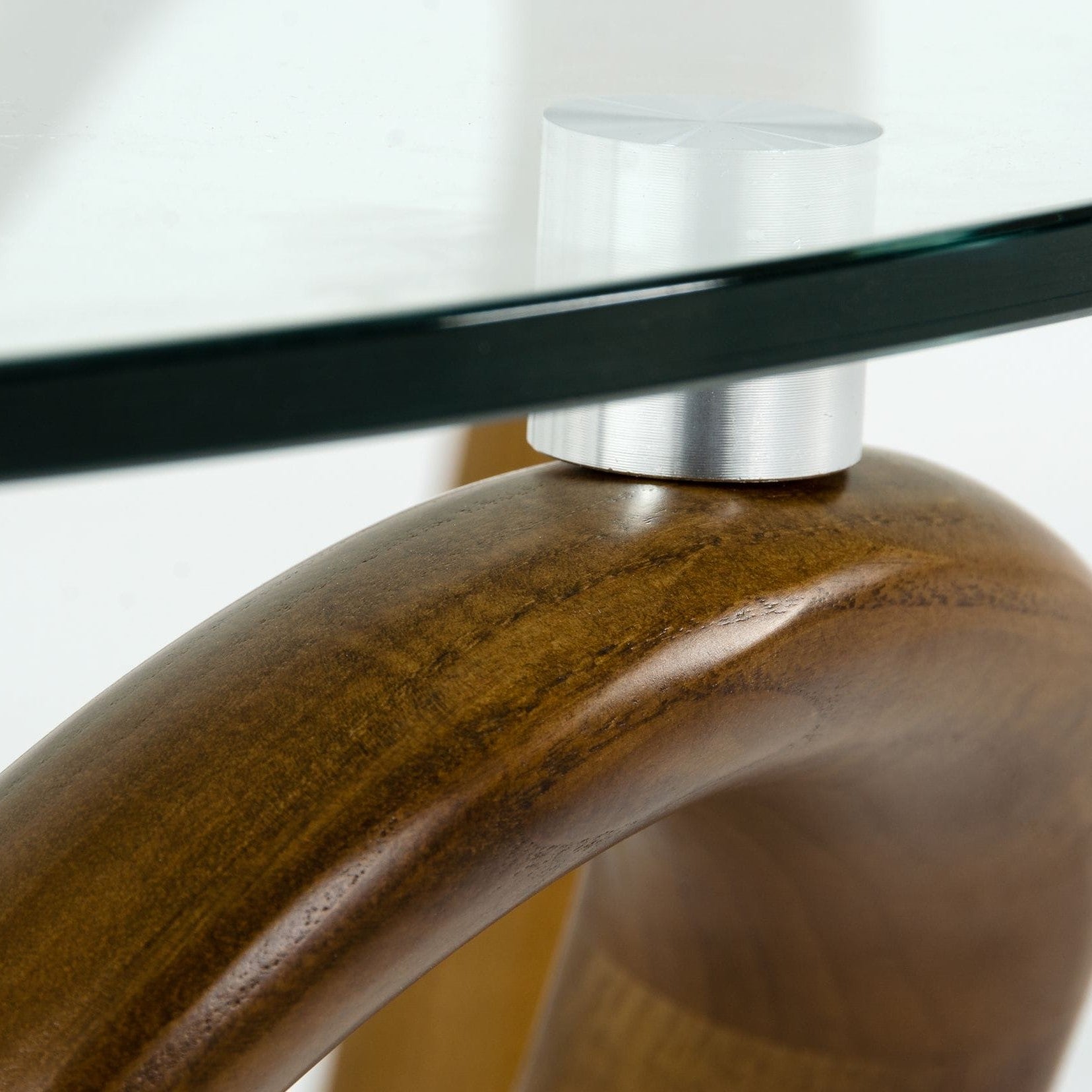 Lassen - Modern Glass & Walnut Coffee Table
