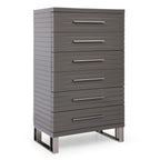 Splendor - Grey High Gloss Slatted Chest