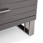 Splendor - Grey High Gloss Slatted Chest