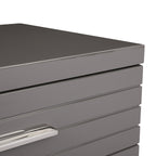 Splendor - Grey High Gloss Slatted Chest
