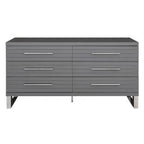 Splendor - Grey High Gloss Slatted Dresser