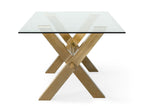 Dandy - Modern Golden & Glass Dining Table