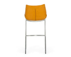 Dave - Modern Orange Leatherette Bar Stool (Set of 2)