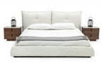 Patrick - Modern White Leather Bed - Modern White Leather Bed