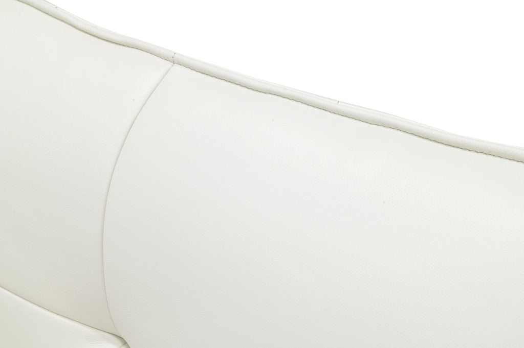 Patrick - Modern White Leather Bed - Modern White Leather Bed