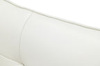 Patrick - Modern White Leather Bed - Modern White Leather Bed