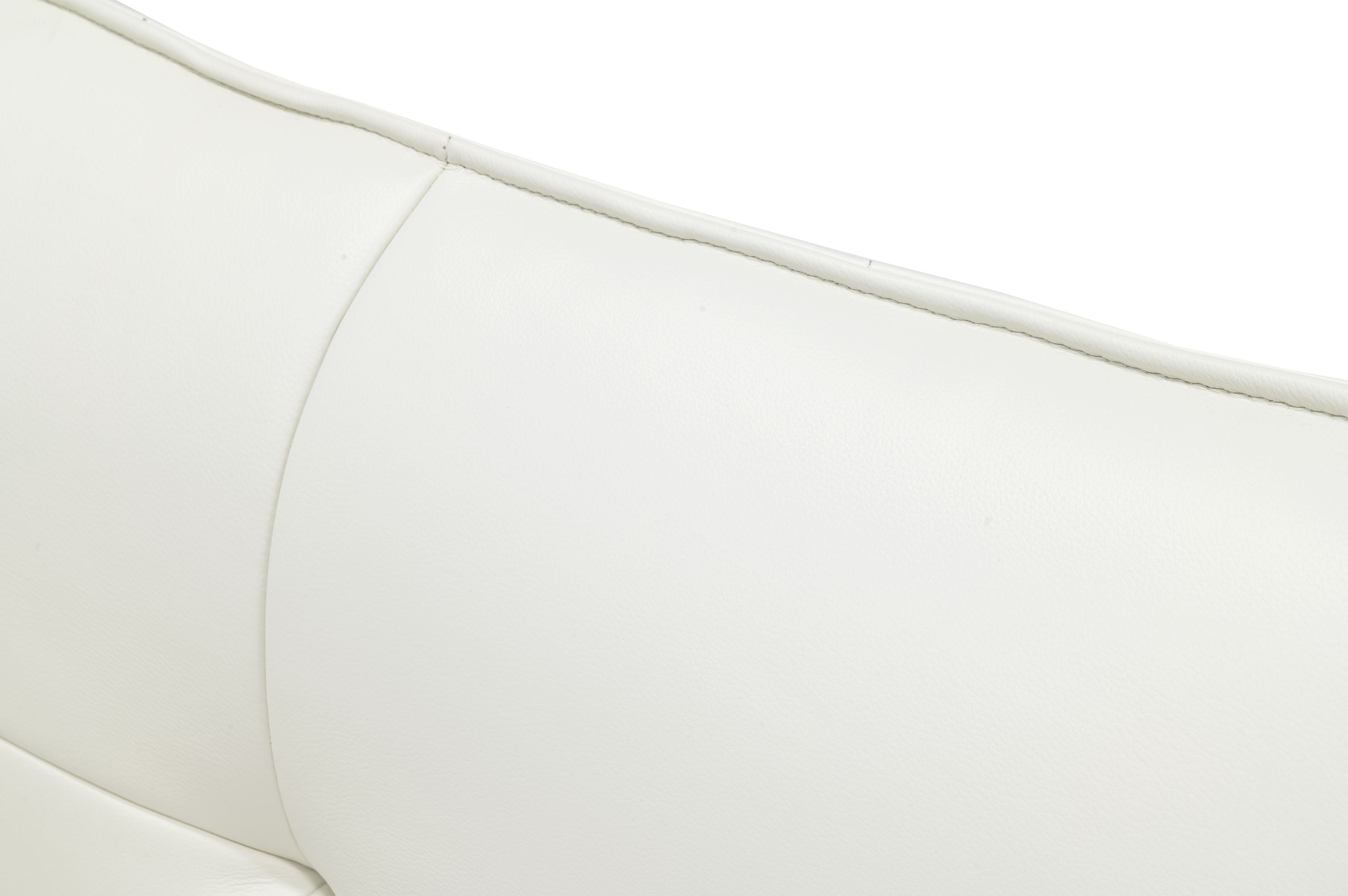 Patrick - Modern White Leather Bed - Modern White Leather Bed