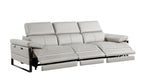 1246 Divanitalia Modular Power Triple Reclining Sofa, Console Loveseat, and Chair Set with Power Headrests - Top Grain Italian Leather - Light Grey - SKU 1246-LT-GREY-7.6-HT-3PC - view 6
