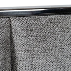 Queen Buckley - Modern Grey & Black Stainless Steel Bed with Nightstands - Modern Grey & Black Stainless Steel Bed with Nightstands