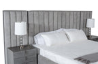 Queen Buckley - Grey & Black Stainless Steel Bedroom Set - Grey & Black Stainless Steel Bedroom Set